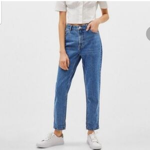 Bershka Blue Straight Leg Jeans